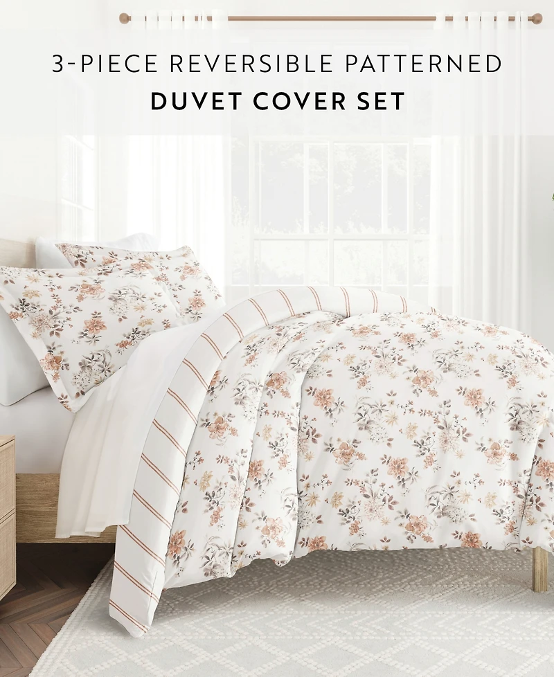 ienjoy Home Timeless Pattern Reversible -Pc. Duvet Cover Set