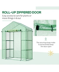 Outsunny 56" x 29" x 77" Small Walk-in house w/3 Tier Shleves,