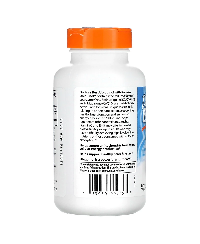 Doctor's Best Ubiquinol 200 mg - 120 Softgels