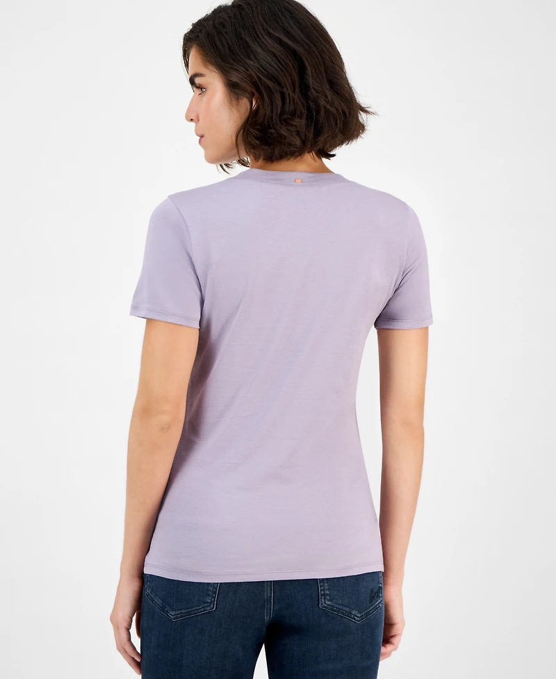 Boss Orange Women's Logo-Print Crewneck T-Shirt