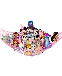 Lilly's Love Toddler Toy Storage Stuffed Animal Hammock, Hanging Organizer Room Decor, Black, 1 Pack