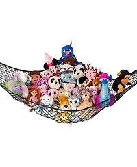 Lilly's Love Toddler Toy Storage Stuffed Animal Hammock, Hanging Organizer Room Decor, Black, 1 Pack