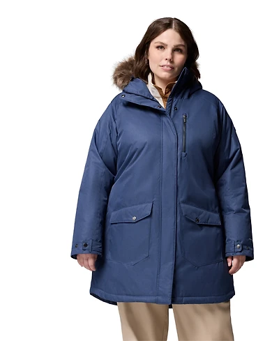 Columbia Plus Suttle Mountain Hooded Faux-Fur-Trim Long Insulated Coat