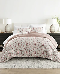 ienjoy Home French Jacobean Reversible 3-Pc. Quilt Set, Full/Queen