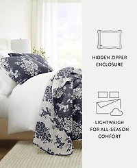 ienjoy Home Distressed Bouquet Reversible 3-Pc. Quilt Set, Full/Queen