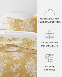 ienjoy Home Distressed Bouquet Reversible 3-Pc. Quilt Set, King/California King