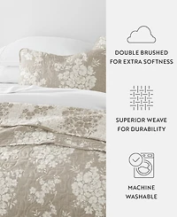 ienjoy Home Distressed Bouquet Reversible 3-Pc. Quilt Set, Full/Queen