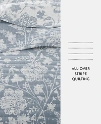 ienjoy Home Textured Floral Reversible 3-Pc. Quilt Set, King/California King