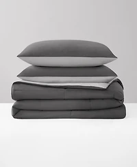 Lucky Brand Box Stitch Reversible 3-Pc. Comforter Set