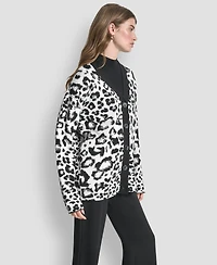 Dkny Women's Long Sleeve V-Neck Cardigan Sweater