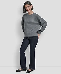Dkny Women's Sparkle Hotfix Long Sleeve Sweater