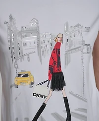 Dkny Women's Conversational Short Sleeve T-Shirt