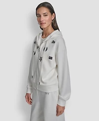 Dkny Women's Long Sleeve Zip-Up Jacket