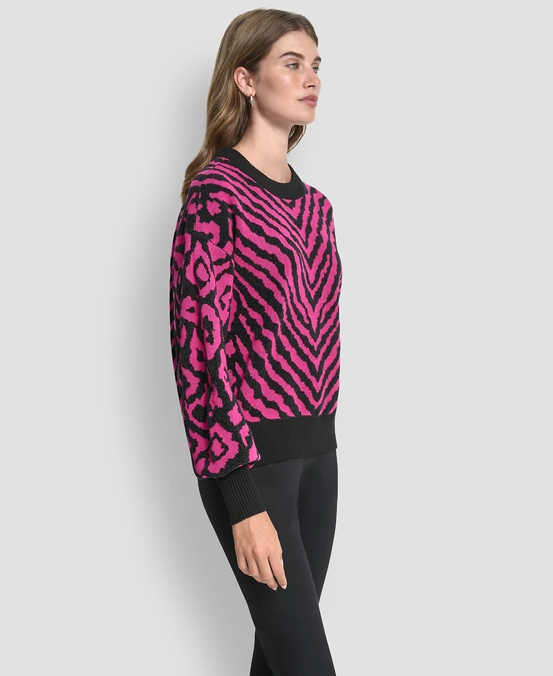 Dkny Women's Long Sleeve Crew Neck Sweater
