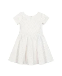 Hope & Henry Little and Big Girls' Organic Short Sleeve Lightweight Knit Skater Dress