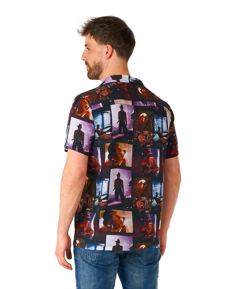 OppoSuits Men's Official A Nightmare On Elm Street Hawaii Shirt - Halloween Themed Party Short Sleeve Black