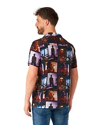 OppoSuits Men's Official A Nightmare On Elm Street Hawaii Shirt - Halloween Themed Party Short Sleeve Black