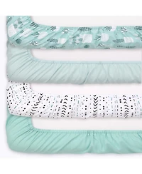 The Peanutshell Fitted Crib Sheets for Boys or Girls, 4 Pack Set, Cactus