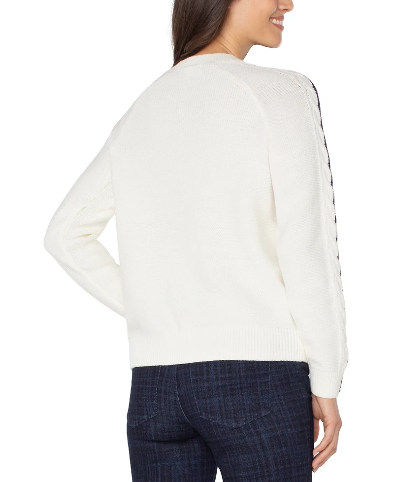 Liverpool Los Angeles Women's Long Sleeve Crewneck Raglan Sweater