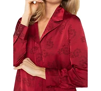 Liverpool Los Angeles Women's Long Sleeve Hidden Placket Woven Shirt