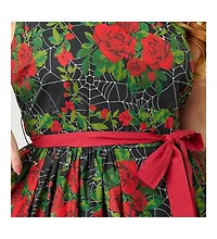 Unique Vintage Plus Sleeveless Belted Swing Dress