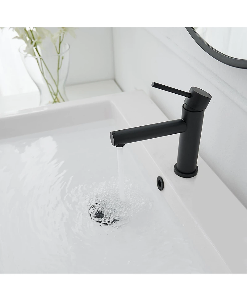 Greenspring Single Hole Single-Handle Bathroom Faucet in Matte Black