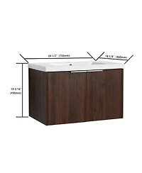 Casainc 30 Inch Bathroom Vanity with Sink and Soft-Close Doors for Small Spaces