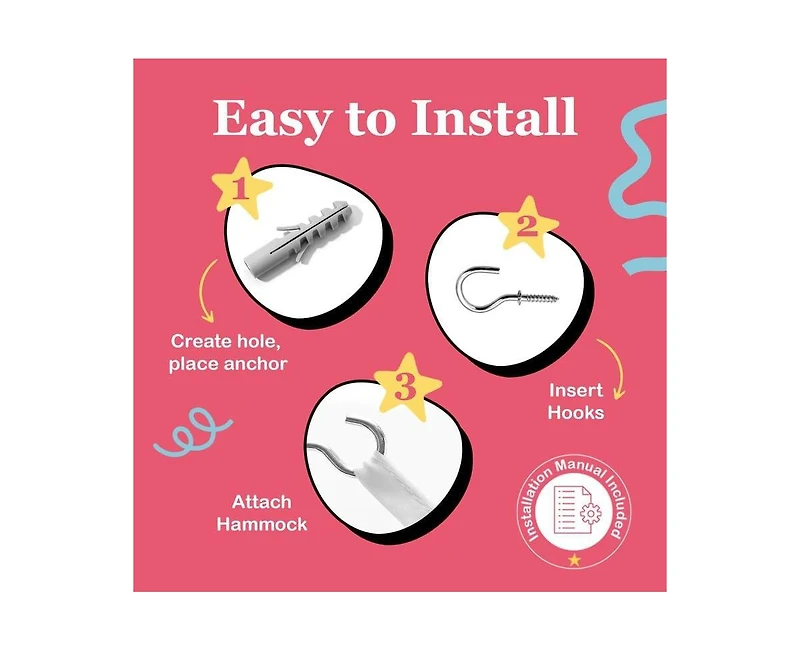 Lilly's Love Toddler Stuffed Animal Net Hammock, Jumbo Extra Large Corner Hanging Toy Storage Organizer, White, 2 Pack