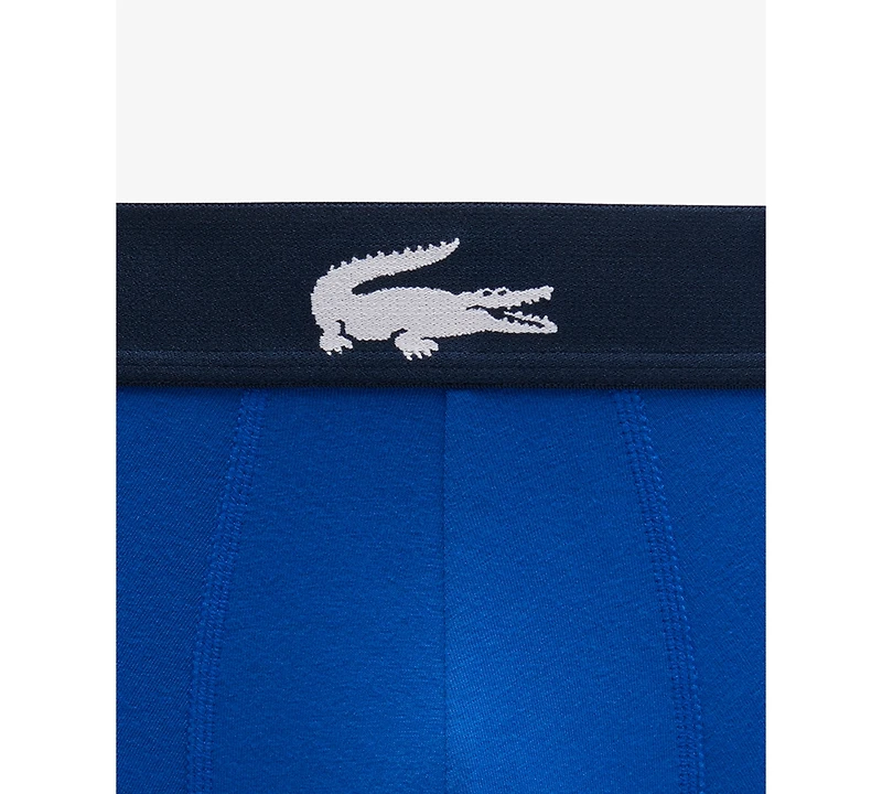 Lacoste Men's 3-Pack Regular Fit Big Croc Logo Boxer Briefs