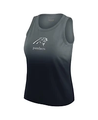 Wear by Erin Andrews Women's x Gracie Hunt Black Carolina Panthers Ombre Tank Top