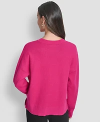 Dkny Women's Logo Crewneck Sweater