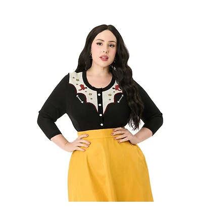 Unique Vintage Plus Embroidered Sweater