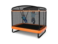Akiudex Kids 2 in 1 Trampoline with Enclosure and Swing for Indoor and Outdoor Play