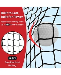 Bearwill 10x7ft Heavy Duty Golf Practice Net - Includes Mat, Target Cloth, 8 Tees, 6 Balls & Carry Bag, for Backyard, Indoor & Outdoor Training
