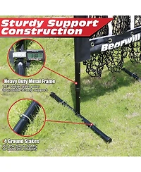Bearwill 9 Hole Pitching Net for Baseball & Softball - with Strike Zone, Adjustable Throwing Target, Training Equipment