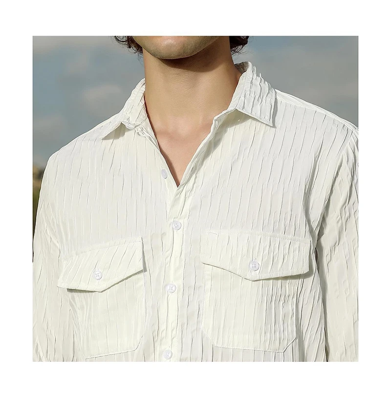 Campus Sutra Crimp-Tactile Utility Shirt