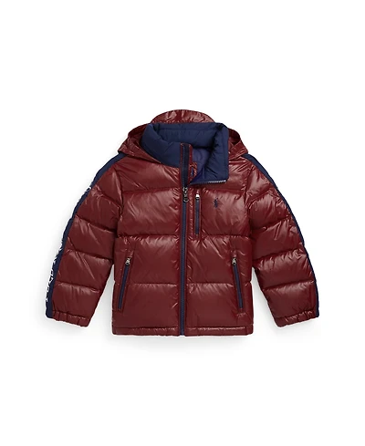 Polo Ralph Lauren Toddler and Little Boys Logo Down Hooded Jacket