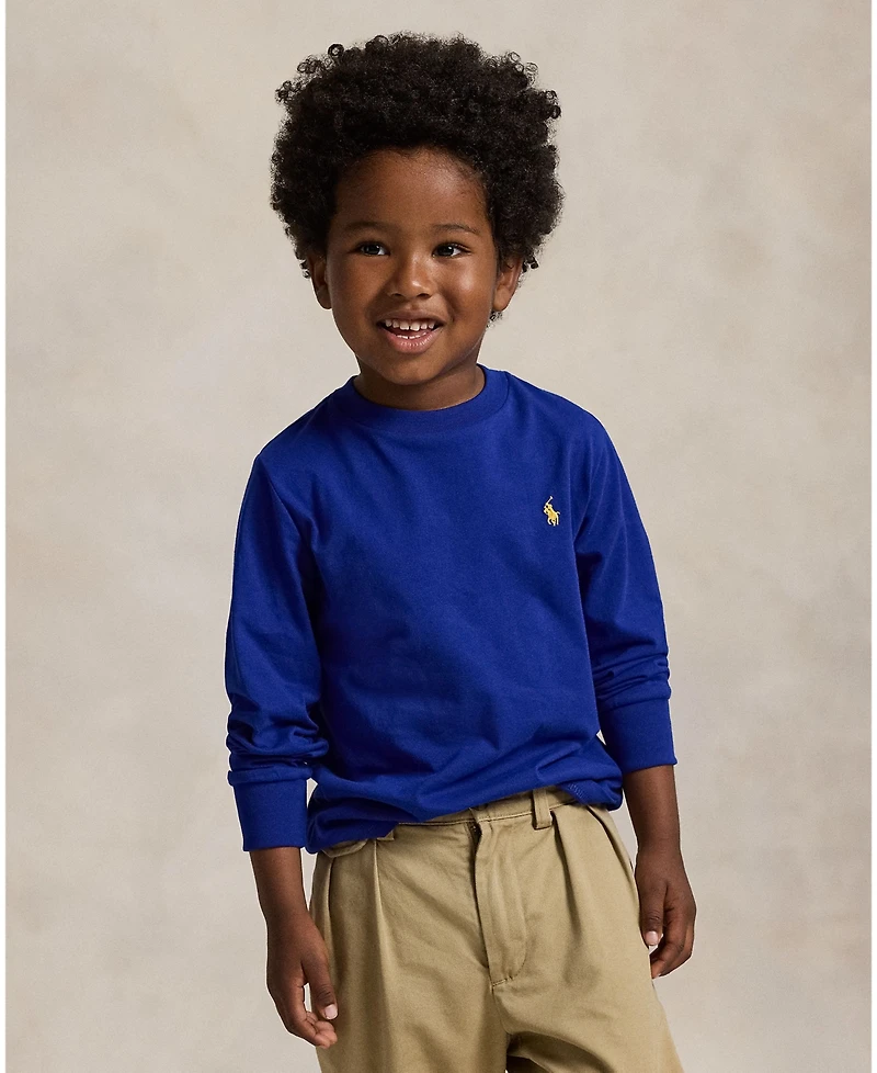 Polo Ralph Lauren Toddler and Little Boys Cotton Jersey Long Sleeve T-Shirt