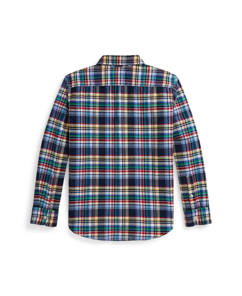 Polo Ralph Lauren Big Boys Plaid Brushed Cotton Oxford Shirt