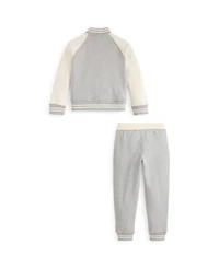 Polo Ralph Lauren Toddler and Little Boys 2-Piece Fleece Baseball Jacket Jogger Pants Set