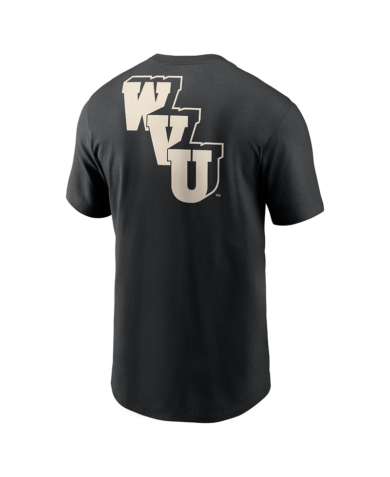 Nike Men's Black West Virginia Mountaineers Fashion 2-Hit T-Shirt