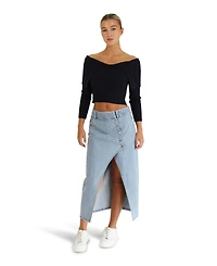 Belle & Bloom More Than Words Collared Knit Top