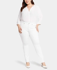 Nydj Plus Waist Match Marilyn Straight Jeans