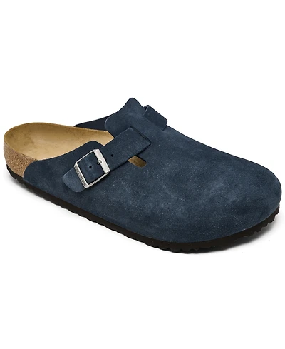 Birkenstock Men's Boston Suede Leather Birko-Flor Clogs from Finish Line