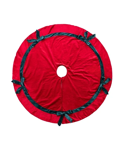 Glitzhome 48" Christmas Tree Skirt with Bows
