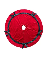 Glitzhome 48" Christmas Tree Skirt with Bows