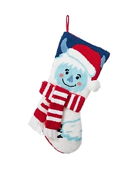 Glitzhome 21" Hooked Yeti Christmas Stocking