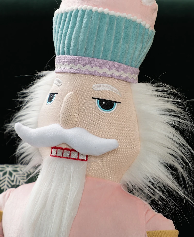 Glitzhome 60" Christmas Oversized Fabric Nutcracker with Dangle Legs