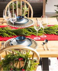 Glitzhome Christmas Greenery Dripping Garlands, Set of 2