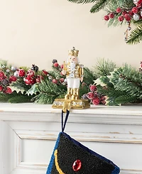 Glitzhome Christmas Resin Nutcracker Stocking Holders, Set of 2